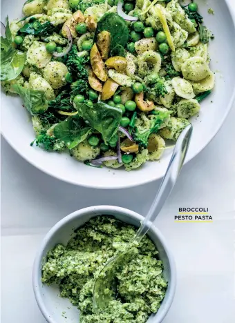  ??  ?? BROCCOLI PESTO PASTA