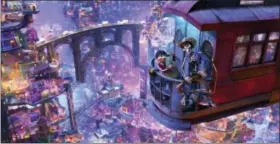  ?? DISNEY-PIXAR VIA AP ?? In this image released by Disney-Pixar, character Hector, voiced by Gael Garcia Bernal, right, and Miguel, voiced by Anthony Gonzalez, appear in a scene from the animated film, “Coco.”