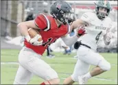  ?? John Carl d’annibale / times union ?? rpi’s Keaton Ackermann runs the ball vs. Husson in a first round playoff game.