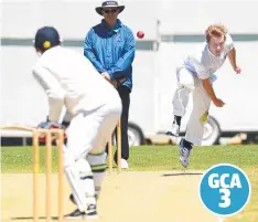  ?? Picture: DAVID SMITH ?? Connor Jervies bowling for Bannockbur­n.