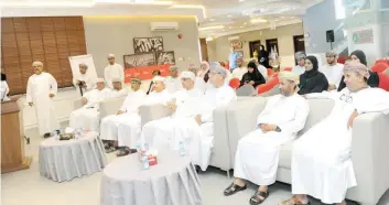  ??  ?? CEOS of Nama Holding and Group subsidiari­es pictured at the Annual Media Briefing yesterday. Photo: Khalfan al Toobi