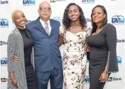  ??  ?? From left: Clara Kahwa, JN Bank DYM expert designer; Steve Distant, JN Bank chief of sales; Saniah Spencer, JN Bank chief of marketing and product developmen­t; and Petal James, JN Bank head of mortgage sales.