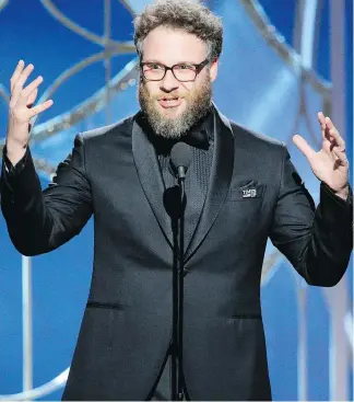  ?? PAUL DRINKWATER / NBCUNIVERS­AL VIA GETTY IMAGES ?? Were actor Seth Rogen’s TTC recordings a hit? The reviews on social media were mixed.