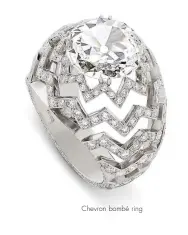  ?? ?? Chevron bombé ring