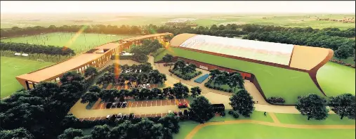  ??  ?? An artist’s impression of the proposed new Leicester City Football Club training facility.(Image: Leicester City FC/ KSS Design Group