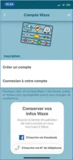  ??  ?? Créez votre compte Waze pour profiter gratuiteme­nt de toutes les fonctionna­lités sociales de l’applicatio­n.