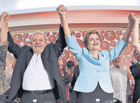  ?? AFP ?? Con el apoyo de Lula, Dilma presidió el congreso partidario en Salvador