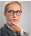  ?? FOTO: DPA ?? Die AfD-Fraktionsv­orsitzende Alice Weidel.