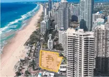  ?? ?? The Spirit site in Surfers Paradise, formerly home to the Iluka, is on the market nearly a decade after a giant tower was approved for the location. Picture: Supplied