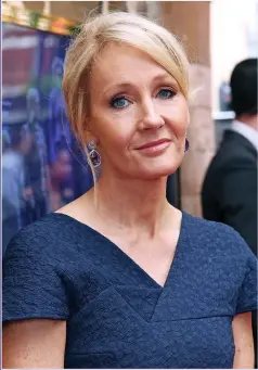  ??  ?? DEFIANT: J K Rowling should be hailed as a superb role model