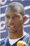  ?? AP PHOTO ?? CALLING IT A CAREER: Victor Cruz, who played at UMass and won a Super Bowl ring with the Giants, announced his retirement yesterday.