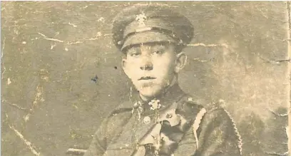  ??  ?? ●●Sean Wood’s grandpa, William Wood, who fought in the First World War