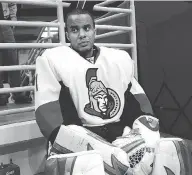  ?? GERRY BROOME / THE ASSOCIATED PRESS ?? Former NHL goaltender Ray Emery of Hamilton drowned early Sunday morning at the age of 35.