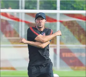  ?? FOTO: SIRVENT ?? Simeone, ilusionado por participar en la Audi Cup con Nápoles, Bayern y Liverpool