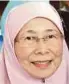  ??  ?? Datuk Seri Dr Wan Azizah Wan Ismail