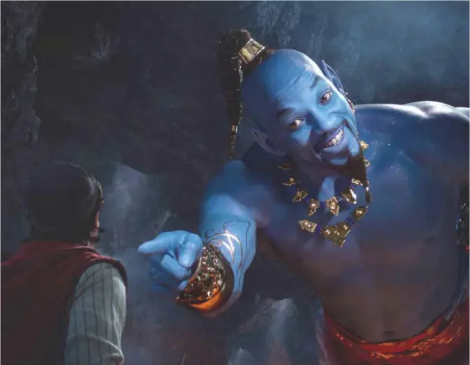  ?? COURTESY OF DISNEY ?? Will Smith er strålende som lampe-ånd i den vellykkede musikalen «Aladdin».