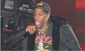  ?? Photograph: Johnny Nunez/WireImage ?? Travis Scott at New York’s Irving Plaza, shortly before the alleged nightclub incident.