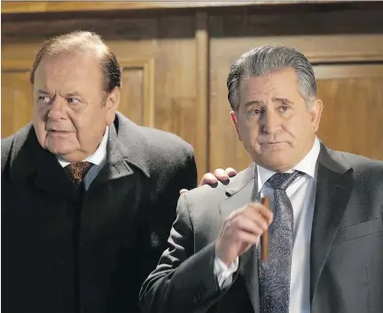  ?? ROGERS MEDIA ?? Paul Sorvino, left, as Nico Rizzuto Sr. and Anthony LaPaglia as Vito Rizzuto in Bad Blood, which debuted Thursday on City TV.