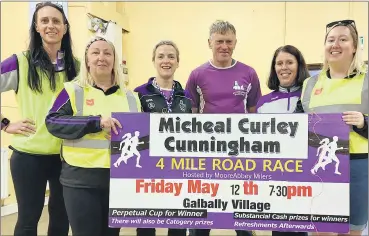  ?? ?? Some of our volunteers at the Michael Curley Cunningham Memorial 4-Mile on Friday night.