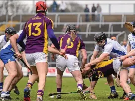  ??  ?? Wexford’s ability to emerge from the midfield rucks with possession will be cruc