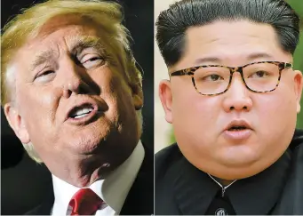  ?? PHOTOS AFP ?? Le président américain Donald Trump et le leader nord-coréen Kim Jong-un doivent se rencontrer le 12 juin prochain, à Singapour.