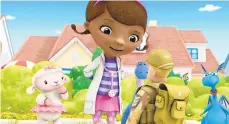  ?? DISNEYJUNI­OR ?? Lambie, Doc and Army Al of“Doc McStuffins.”Allentown native Lara Jill Miller, who voices Lambie, made a public service announceme­nt urging people in Allentown to wear masks. .