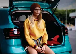  ??  ?? NEW ARRIVAL: Cara Delevigne has helped sell Volkswagen’s T-Cross