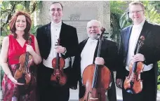  ??  ?? The Amati Quartet’s second album is dedicated to the late Marla Cole.