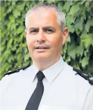  ?? ?? Reassuranc­e Chief Superinten­dent Alan Gibson, Divisional Commander for Forth Valley said resources will be dedicated to addressing rising crime trends