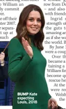  ?? ?? BUMP Kate expecting Louis, 2018