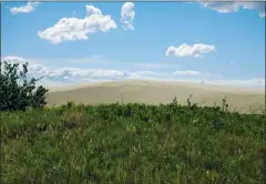  ?? SUBMITTED PHOTO LESLIE MALTIN ?? Beautiful scenery abounds in the sandhills of Saskatchew­an. This is the photograph­er's first sighting of the sandhills from the road.