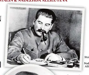  ??  ?? Stalin y su esposa Nadezhida Alliluyeva