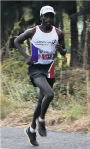  ??  ?? Samuel Mathabatha completed the 21,1-kilometre race in second place.