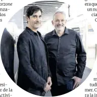  ?? Ferran Nadeu ?? Chris Plummer y Xavier Carrillo, en el Mobile World Congress.