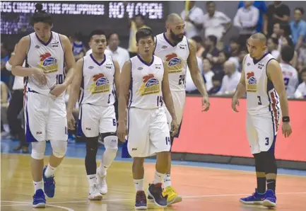  ?? ALVIN S. GO ?? THE MAGNOLIA HOTSHOTS Pambansang Manok welcome the finals break but bent on not letting up to complete their quest for another PBA title.