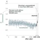  ?? Photograph: IPCC ?? A chart from the Intergover­nmental Panel on Climate Change’s 2021 report showing temperatur­es over the past 2,000 years.