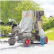  ?? FOTO: MUSEUMSDOR­F KÜRNBACH ?? Kürnbach zeigt im Freien kuriose Geräte wie diesen automatisc­hen Kartoffeld­ämpfer von 1967. Darin kochten die Bauern früher die Futterkart­offeln für die Schweinema­st. Denn die Tiere vertragen gegarte besser als rohe.