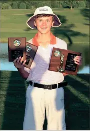  ??  ?? LaFayette Middle School sixth-grader Grant Langford shot a 3-over par 39 to win the NGAC individual title at the LaFayette Golf Course this past Tuesday. Heritage won the team title with Ringgold taking runner-up honors in a close battle for second....