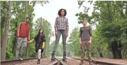  ?? DANIEL MCFADDEN ?? Skylan Brooks (from left), Miya Cech, Amandla Stenberg and Harris Dickinson star in “The Darkest Minds.”