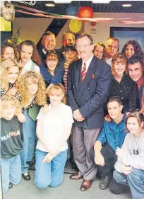  ??  ?? Mervyn Rolfe as a teenager in 1967 and, right, at the opening of Monifieth Youth Club in 1993.