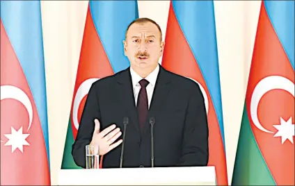  ??  ?? President Ilham Aliyev attended the reception held to mark 25th anniversar­y of restoratio­n of Azerbaijan`s state independen­ce on October 17.