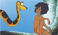  ??  ?? Kaa tries to influence Mowgli in the original Jungle Book.