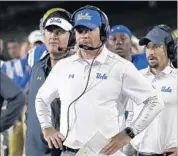  ?? Luis Sinco Los Angeles Times ?? JIM MORA, who said “We own this town” after beating USC in 2013, was run out of town after losing a third straight game to the Trojans on Saturday.