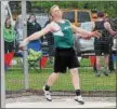  ?? AUSTIN HERTZOG - DFM FILE ?? Methacton grad Patrick Maloney placed fourth in the discus at the New Balance Nationals in Greensboro, N.C.