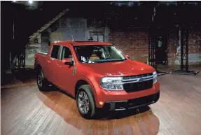  ?? ERIC SEALS/USA TODAY NETWORK ?? The Maverick shares its basic engineerin­g with the Ford Escape, Bronco Sport and Lincoln Corsair compact SUVs.