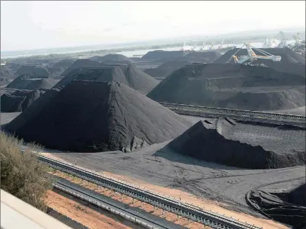  ?? PHOTO: SIMPHIWE MBOKAZI ?? Richards Bay coal terminal. Top coal brokers have stipulated that bids, offers and trades of physical coal be limited to multiples of 25 000 tons.