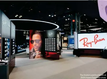  ?? ?? The EssilorLux­ottica booth at 2024 Vision Expo East show.
