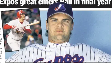  ??  ?? WHAT A JOURNEY! Larry Walker spent the first six seasons of his career with the Expos (above) before playing with the Rockies for the next 10. His played his final two seasons with the Cardinals (inset).