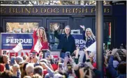  ?? THE NEWYORK TIMES ?? Senators Kelly Loeffler and David Perdue (R- Ga.) campaign with Ivanka Trump in Milton, Georgia lastweek ahead of their runoffrace­s.