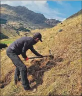  ?? ?? Forestry and Land Scotland has begun a tree planting project on the hillside above the Rest and be Thankful.